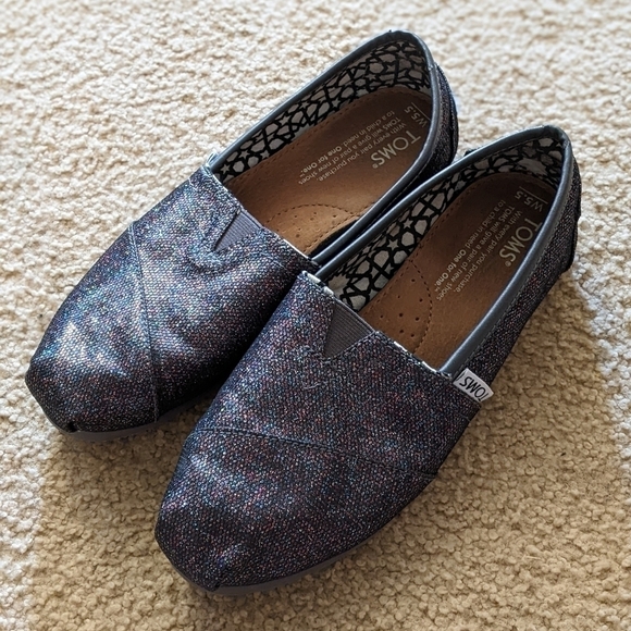 Toms Shoes - Toms Multicolor Shimmer Glitter Flats Size 5.5